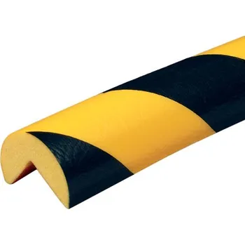 Stavební profil Varovný a ochranný profil 11, černá / žlutá, Ø 6 cm × 100 cm