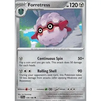 Volný čas Pokémon SV1en 139/198 Forretress - Scarlet & Violet Stav: Near Mint, Verze: NORMAL