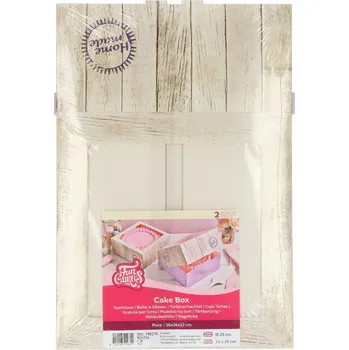Krabice na pečivo FunCakes Dortová krabice – 26 × 26 × 12 cm (2 ks)