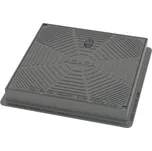 Litinový poklop AGARA 600 x 600 mm s tlumicí vložkou