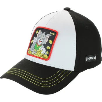 Kšiltovka kšiltovka Capslab Tom and Jerry - Tom/Gold Money/Black/White one size