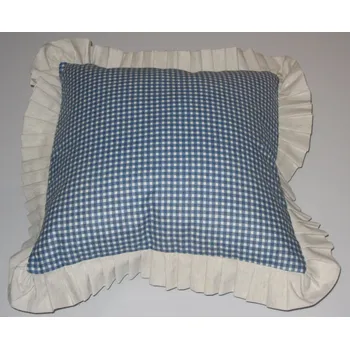 Polštář Polštář s výplní - Modrobílé pepito s kanýrem