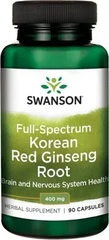 Přírodní produkt Swanson Full-Spectrum Korean Red Ginseng Root 400 mg 90 cps.