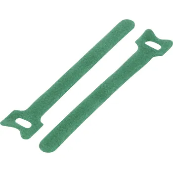 Zip TRU COMPONENTS TC-MGT-240GN203 kabelový manažer na suchý zip ke spojování háčková a flaušová část (d x š) 240 mm x 16 mm zelená 1 ks