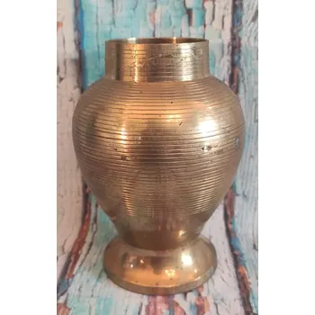 Váza Mosazná váza vroubkovaná 14cm