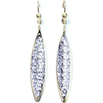 Náušnice Zlaté visací náušnice se zdobením