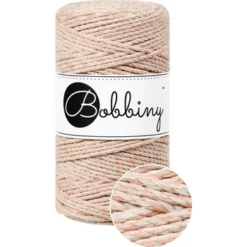 Příze Bobbiny bavlněná šňůra na macramé 3ply REGULAR peach shake