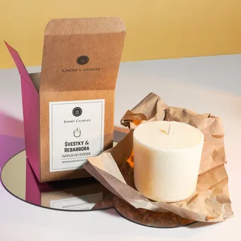 Svíčka Kimmy Candles Náplň do svíček - Švestky & Rebarbora 220 g