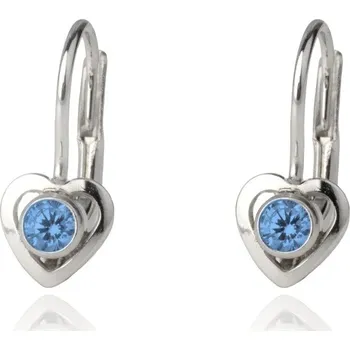 Náušnice Šperky4U Stříbrné dívčí náušnice, modré zirkony - ZB3804-LB