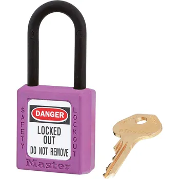 Visací zámek Bezpečnostní nevodivý zámek, fialová, 1 ks