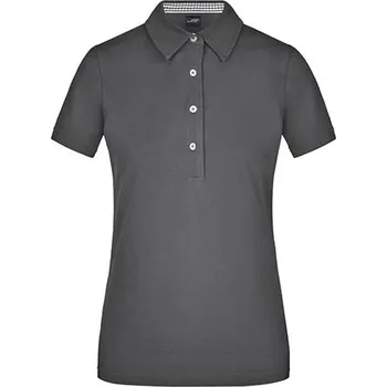 Dámské tričko James&amp;Nicholson Dámská polokošile JN969 Graphite (Solid)-Graphite (Solid) M