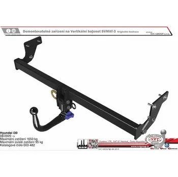 Tažné zařízení Tažné zařízení Hyundai i30 08/2020-> SV 003-482, SVC GROUP