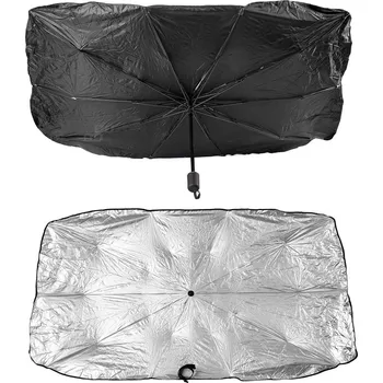 Stínítko do auta Interiérová protisluneční clona do auta ve tvaru deštníku - 140x79 cm - Amio (02906)