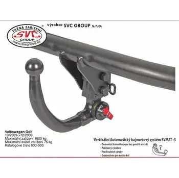 Tažné zařízení Tažné zařízení VOLKSWAGEN Golf Plus 10/2003->12/2008 SV 003-003, SVC GROUP