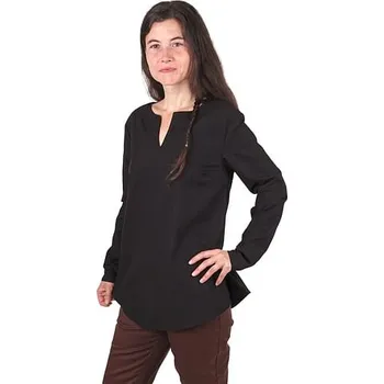 Karnevalový kostým imago Bavlněná dámská tunika s dlouhým rukávem - černá, velikost S