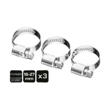 Autodílna Hadicová spona, 16 - 27/9 mm, W4, 3ks, , TOPEX, 11-403
