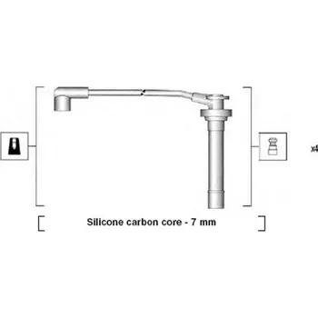 Zapalovací kabel Sada kabelů pro zapalování MAGNETI MARELLI MMAMSK855