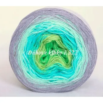 Příze Duhové klubíčko 322, 3nitka 900 m