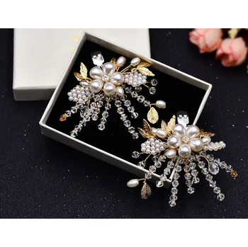 B-TOP Květinová spona na boty Pearls