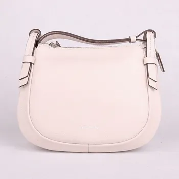 Kabelka Malá/střední krémová kožená crossbody kabelka Gianni Conti 903