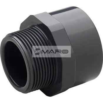 Instalatérský materiál Plimat Přechodka PVC-U lepení x vnější závit 63 mm x 6/4", 5N34062