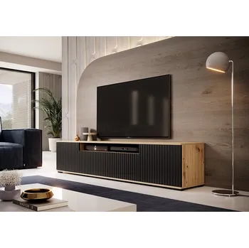 Televizní stolek Designový TV stolek Agnes 1 - dub artisan / černá
