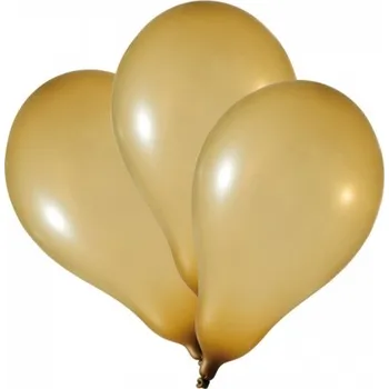 Balónek Balónky nafukovací - zlaté, 25ks