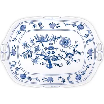 Cibulák Dubí Podnos čtyřhranný s uchy - cibulový porcelán 10091