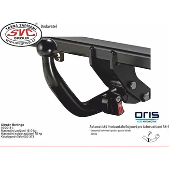 Tažné zařízení Tažné zařízení Citroën Berlingo L-2 Prodloužené (XL) 11/2011->05/2015 BS 052-373 od SVC GROUP