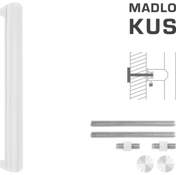 Madlo do koupelny FT - MADLO kód K40 40x20 mm UN ks 40x20 mm, 800 mm, 820 mm WS - Bílá matná