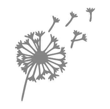 Samolepící dekorace SAMOLEPKA Pampeliška 001 pravá (17 - šedá) NA AUTO, NÁLEPKA, FÓLIE, POLEP, TUNING, VLASTNÍ TEXT, TISK, AUTOSAMOLEPKY.cz, POLEPY, OBRÁZEK, LOGO, SAMOLEPKY