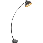 Rabalux 5592 OTTO - Moderní stojací lampa v černo zlaté barvě 158cm (Stojací lampa nejen do obýváku s černo zlatým stínidlem 1 x E27)