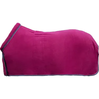 Deka pro koně HKM Deka odpocovací Extra Style HKM, s límcem, bordeaux Délka zad: 125 cm