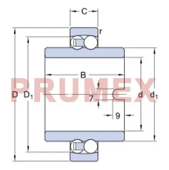 SKF 11207 TN9 naklápěcí kuličkové ložisko