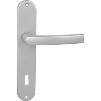 Dveřní kování BA - MIRA - S BB otvor pro klíč, klika/klika, 90 mm F1 - Stříbrný elox