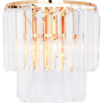 Nástěnné svítidlo Zuma Line Křišťálové, nástěnné svítidlo Amedeo Ø24cm Barva: Zlatá