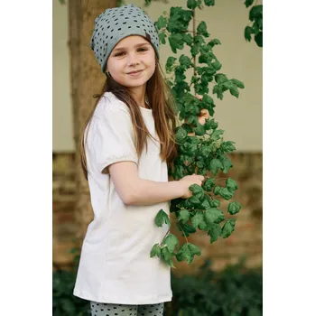 Dívčí oblečení krémové tričko z recyklovaného úpletu