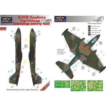 Plastikový model LF model 1/72 Mask B-57B Canberra over Vietnam Camouflage