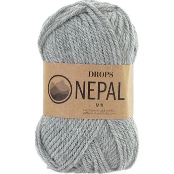 Příze Příze DROPS Nepal mix 0501 - světle šedá