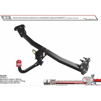 Tažné zařízení Tažné zařízení Kia EV6 10/2021->09/2024 SV 003-518, SVC GROUP