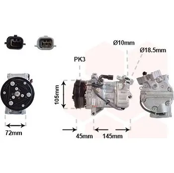 Kompresor klimatizace Kompresor, klimatizace VAN WEZEL 4301K713