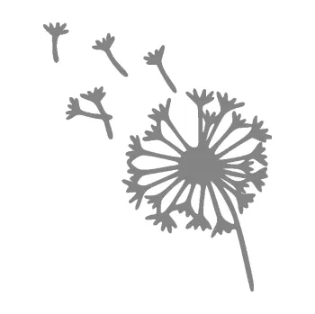 Samolepící dekorace SAMOLEPKA Pampeliška 001 levá (17 - šedá) NA AUTO, NÁLEPKA, FÓLIE, POLEP, TUNING, VLASTNÍ TEXT, TISK, AUTOSAMOLEPKY.cz, POLEPY, OBRÁZEK, LOGO, SAMOLEPKY