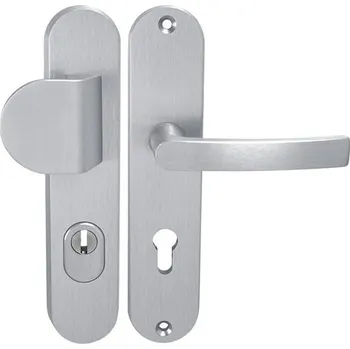 Dveřní kování AXA - BETA2 PLUS PZ PLUS s otvorem pro vložku, 92 mm, klika/klika F1 - Přírodní elox