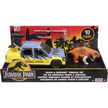 Figurka Mattel Jurassic World Průzkumné auto v džungli