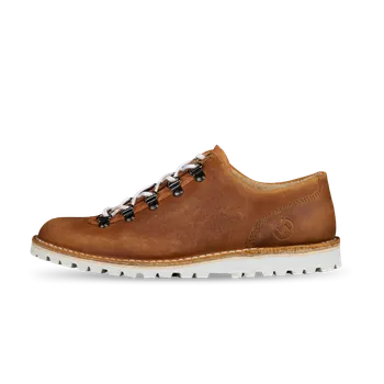 Pánské polobotky Vasky Natur Caramel - Pánské turistické kožené boty světle hnědé | česká výroba ze Zlína 43 EU