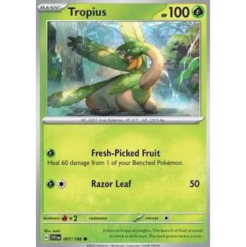 Sběratelská karetní hra Pokémon SV1en 007/198 Tropius - Scarlet & Violet Stav: Near Mint, Verze: REVERSE HOLO