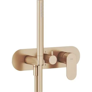 Vodovodní baterie Ravak Podomítková baterie Eleganta EL 065.00, s přepínačem, se setem, pro R-box EL 065.60RGB.O2.RB07D.+S Podomítková baterie, 2cetná bez těles, Rose Gold Brushed X070374 + voucher# Dodatečná sleva 5% kód: KOUPELNA