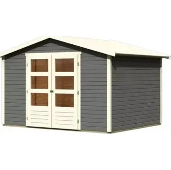 Zahradní domek dřevěný domek KARIBU AMBERG 4 (9223) terragrau