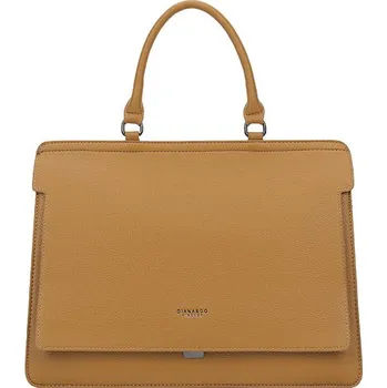 Kabelka DIANA & CO Dámská aktovková taška crossbody i do ruky hořčicově žlutá
