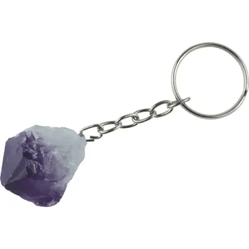 Milujeme Kameny Ametyst - přívěsek na klíče - surový kámen 9584